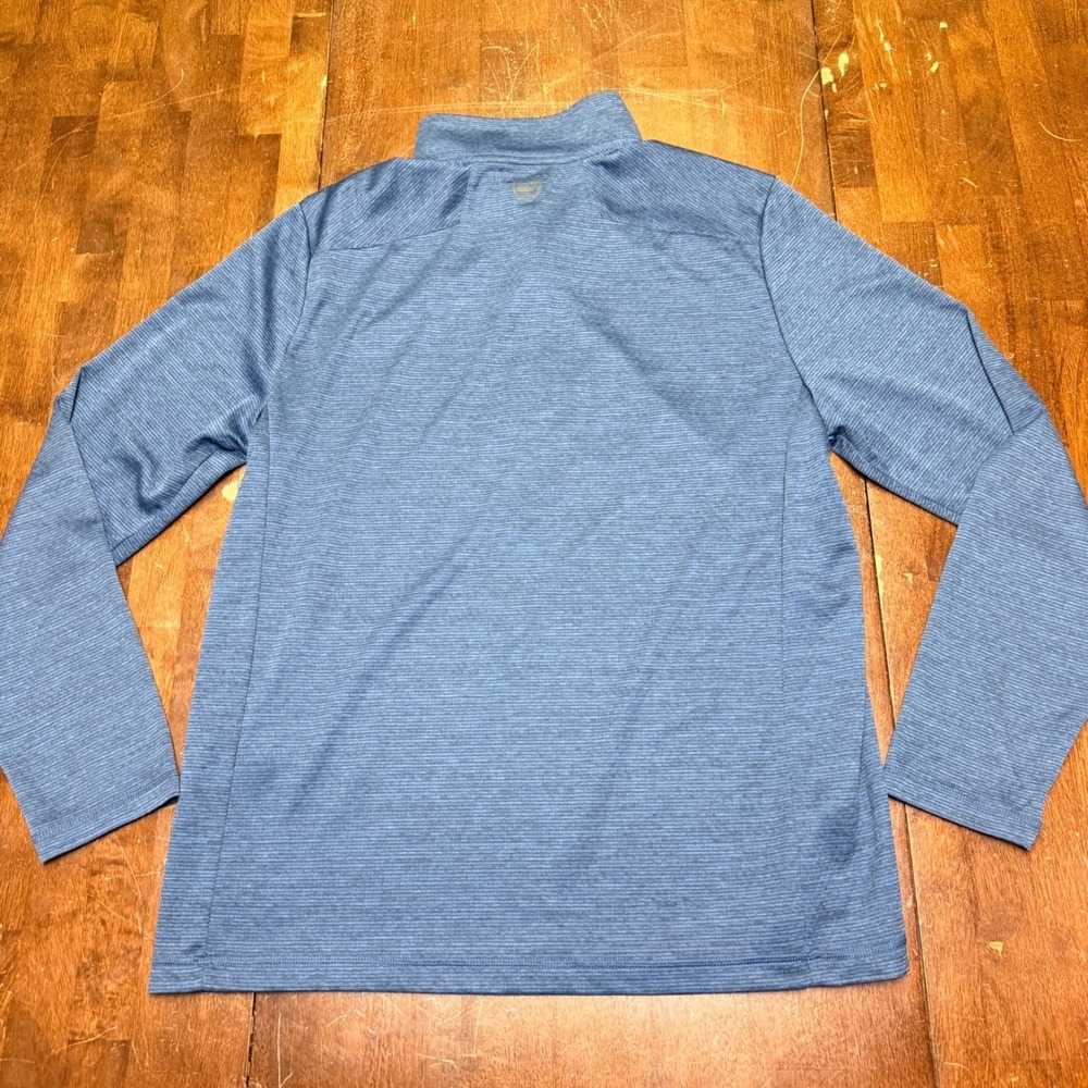 Vineyard Vines 1/4 Zip Mens M Blue On-The-Go Sankaty Micro Stripe Performance - Picture 11 of 12